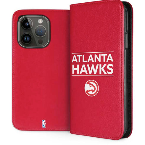 NBA Atlanta Hawks Standard - Red iPhone 15 Pro Folio Case